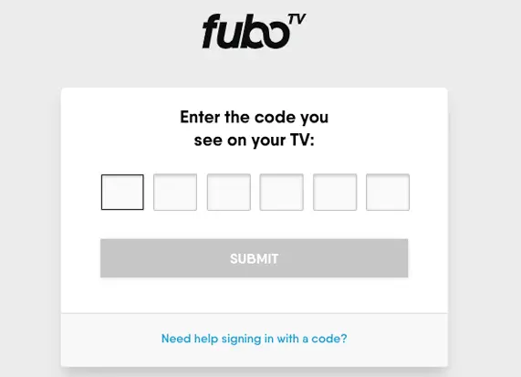 lg tv fubo select apps enter code