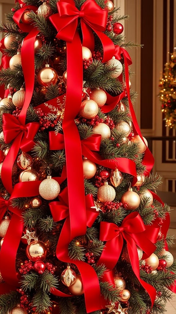 bold red ribbon decoration