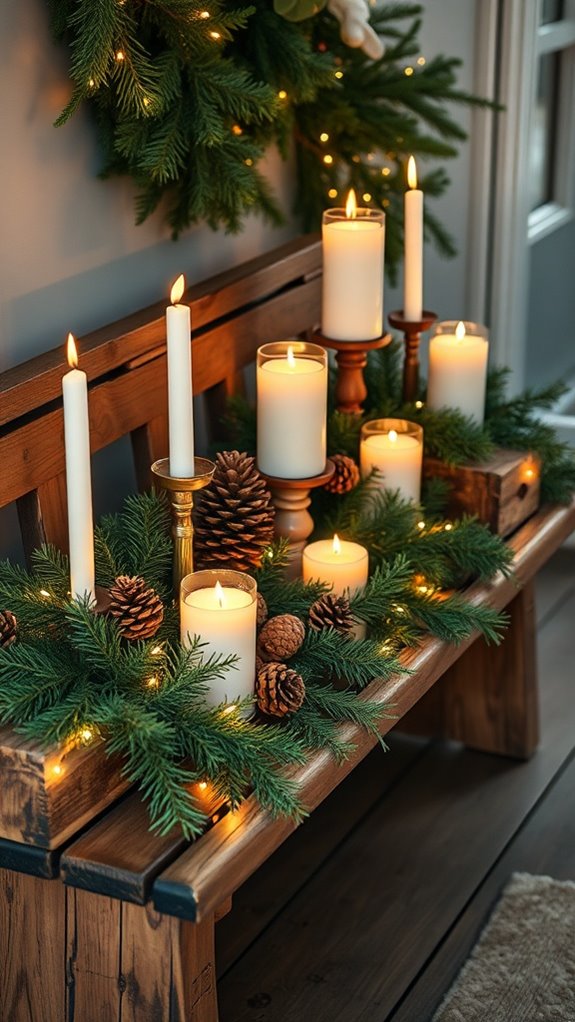 candle centerpiece holiday decor