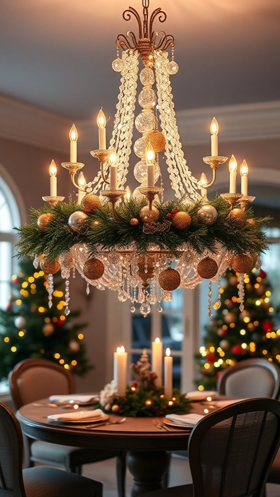 chandelier christmas decor ideas