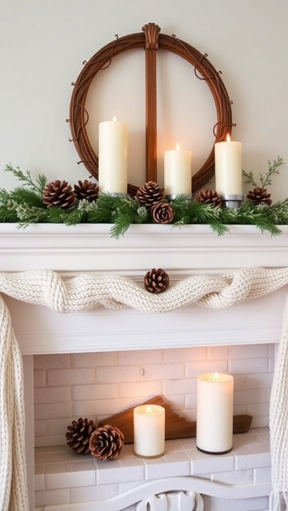 charming mantel with simple accents