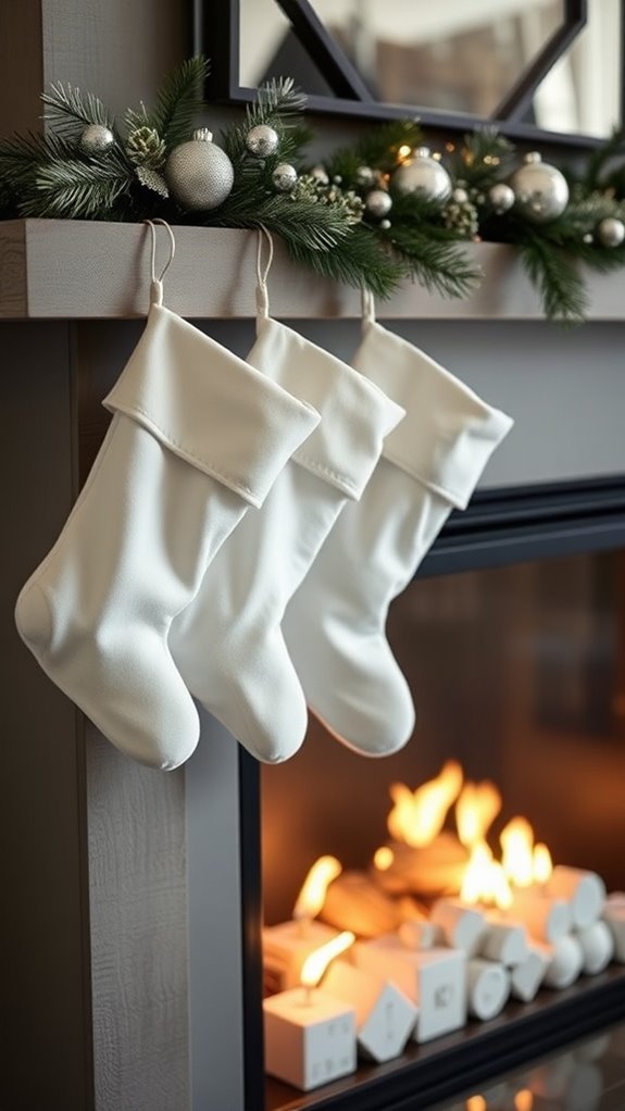 charming minimalist white stockings