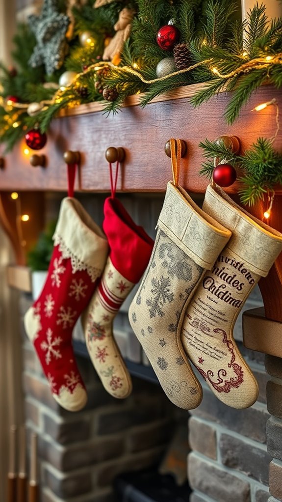 charming vintage holiday stockings