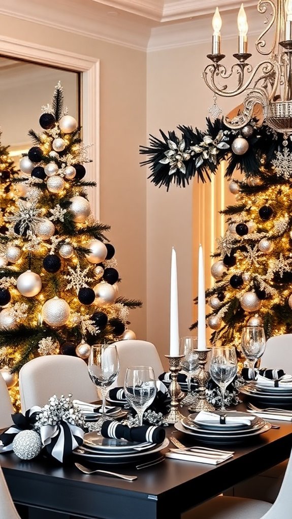 chic black and white decorations