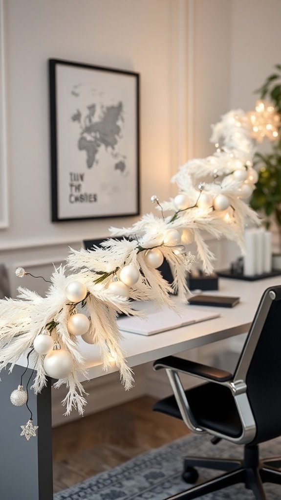 chic white garland decor