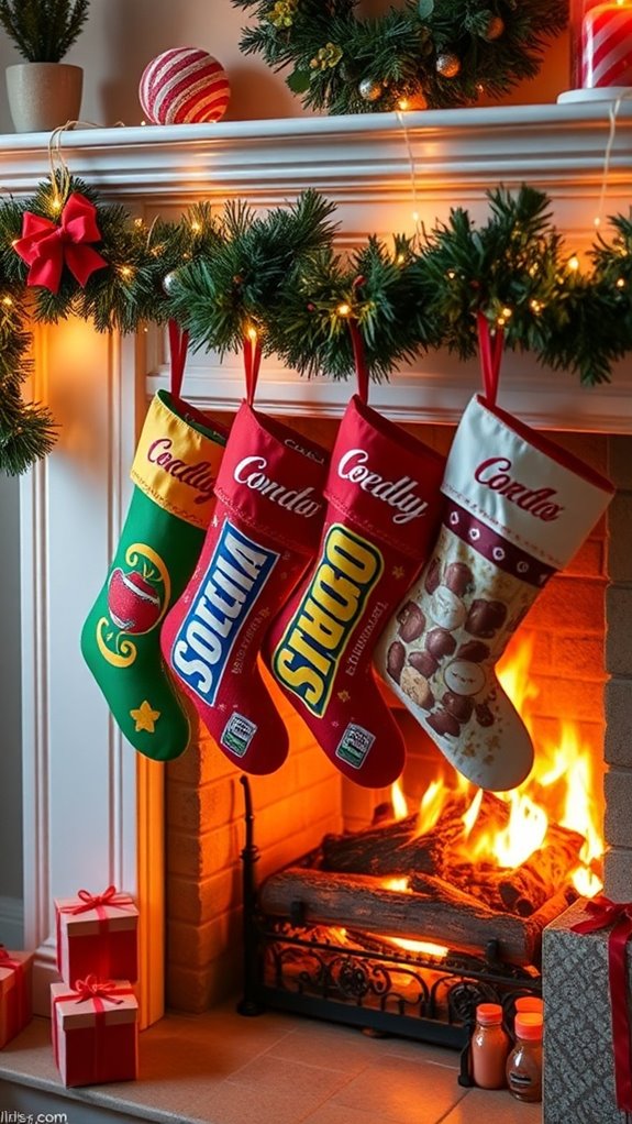 chocolate filled festive stockings