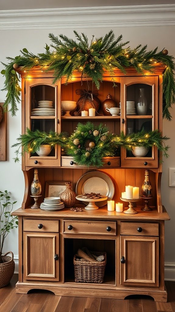 christmas hutch decoration ideas