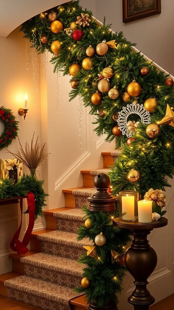 christmas staircase decoration ideas