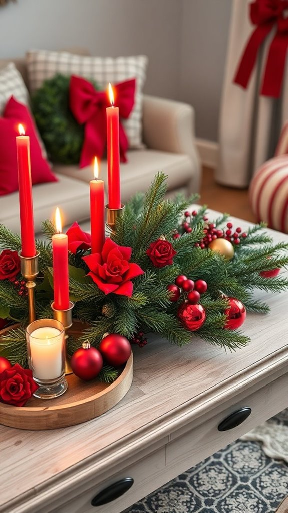 classic red and green decor