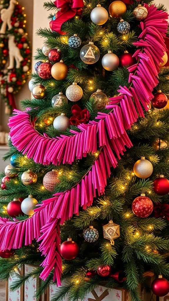 colorful pencil garland creation