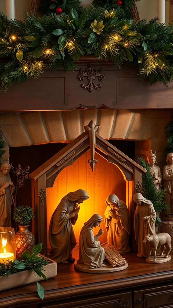 cozy bethlehem christmas display