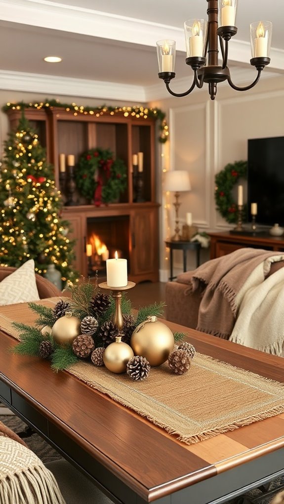 cozy burlap christmas decorations