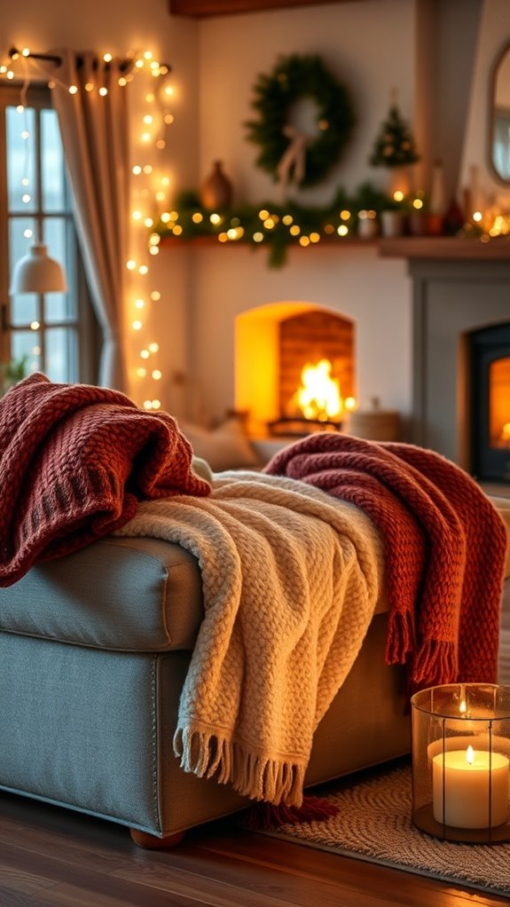 cozy christmas photo setup