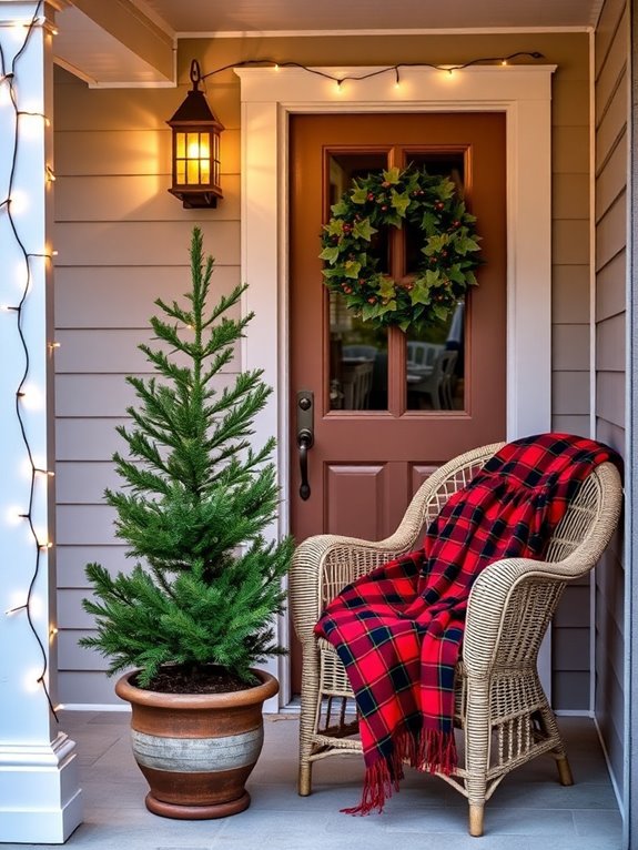 cozy festive porch decorations