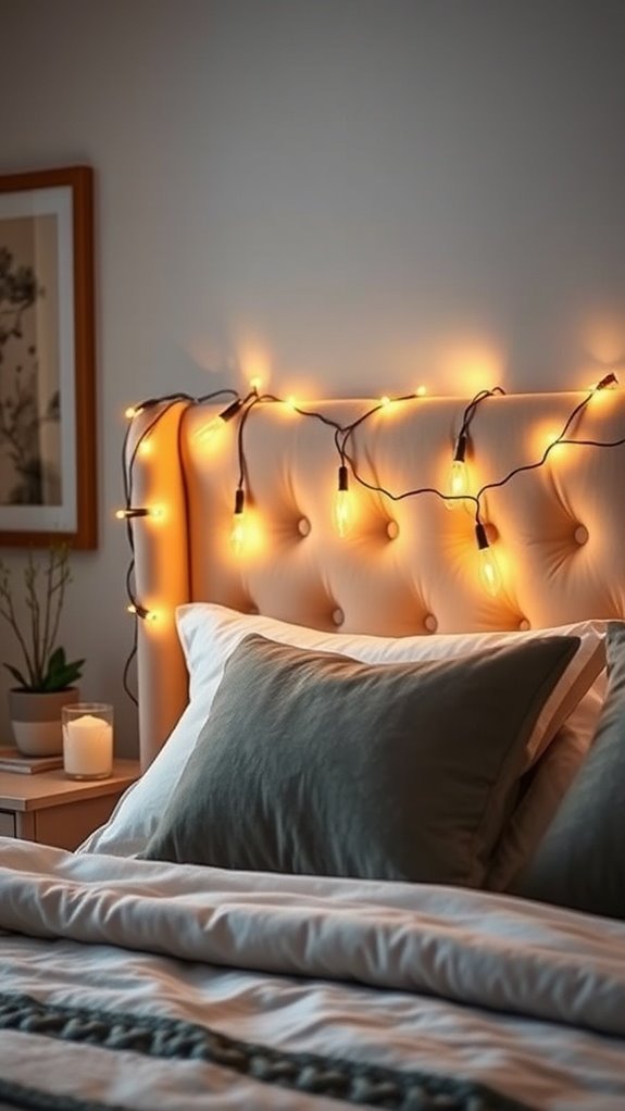 cozy string lights draped