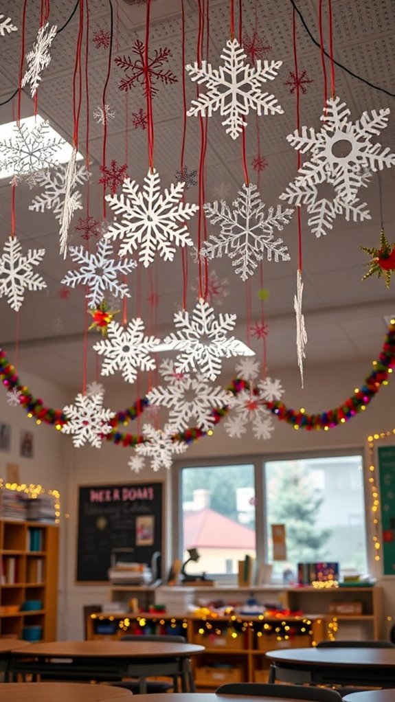 create festive paper snowflakes