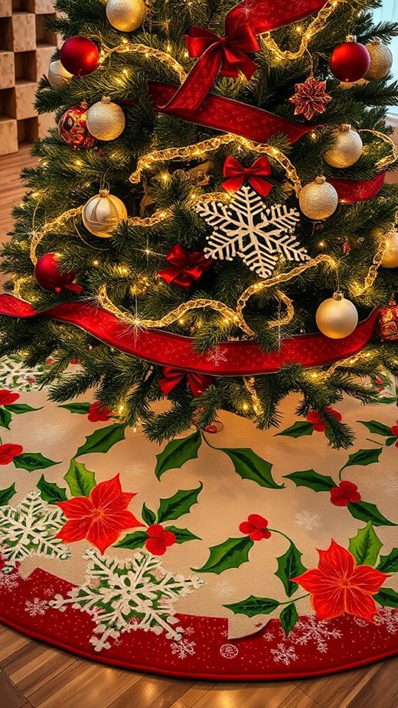 creative diy christmas tree skirt