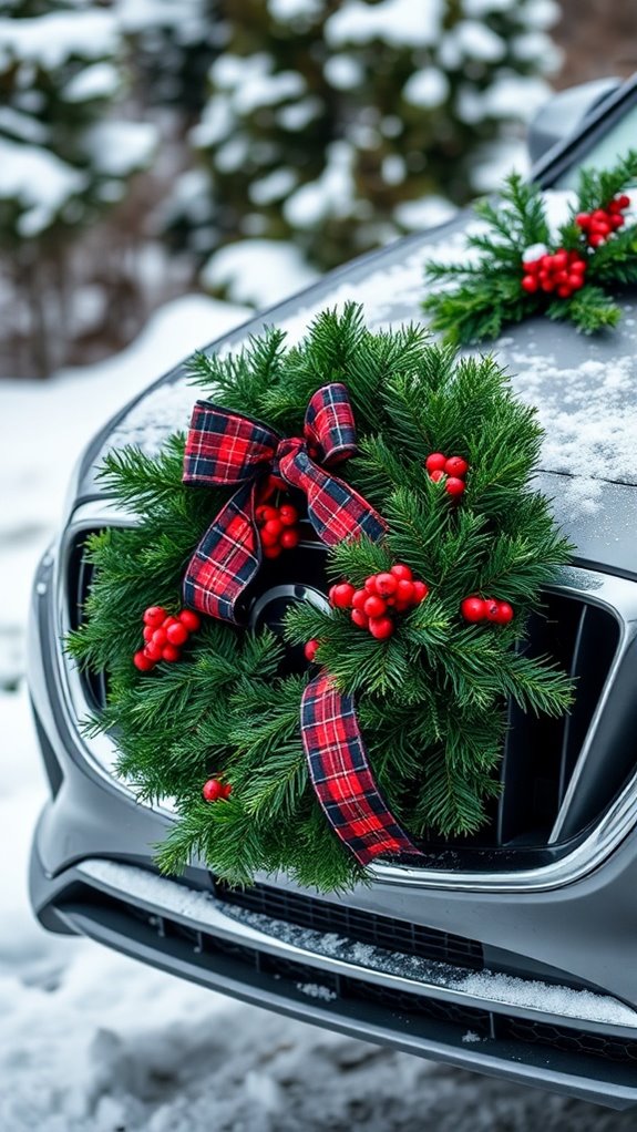 decorate car grill festively