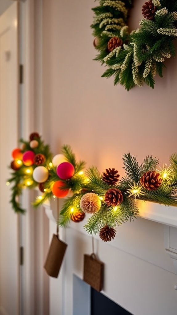 diy festive garland creation