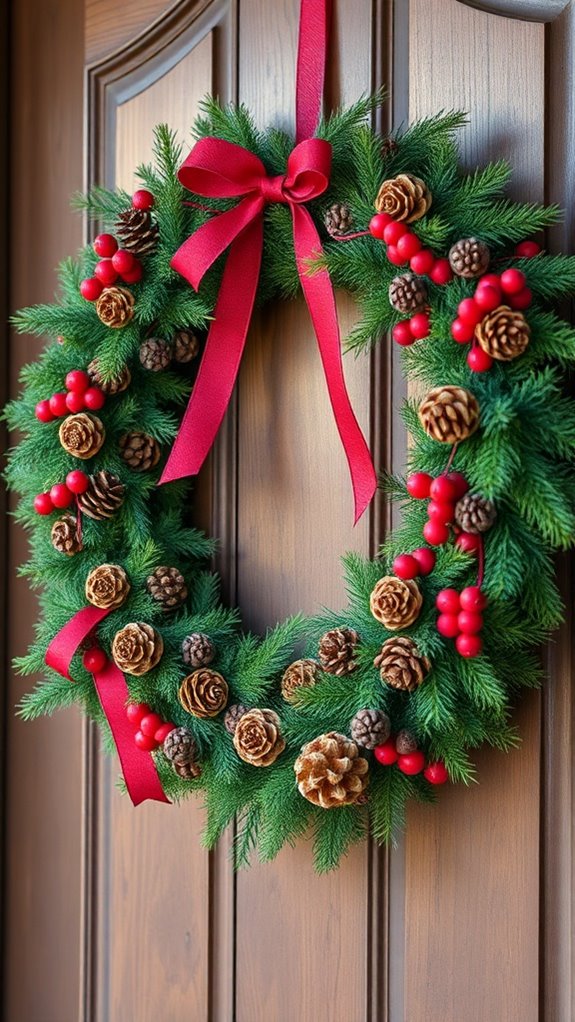 diy festive wreath creation