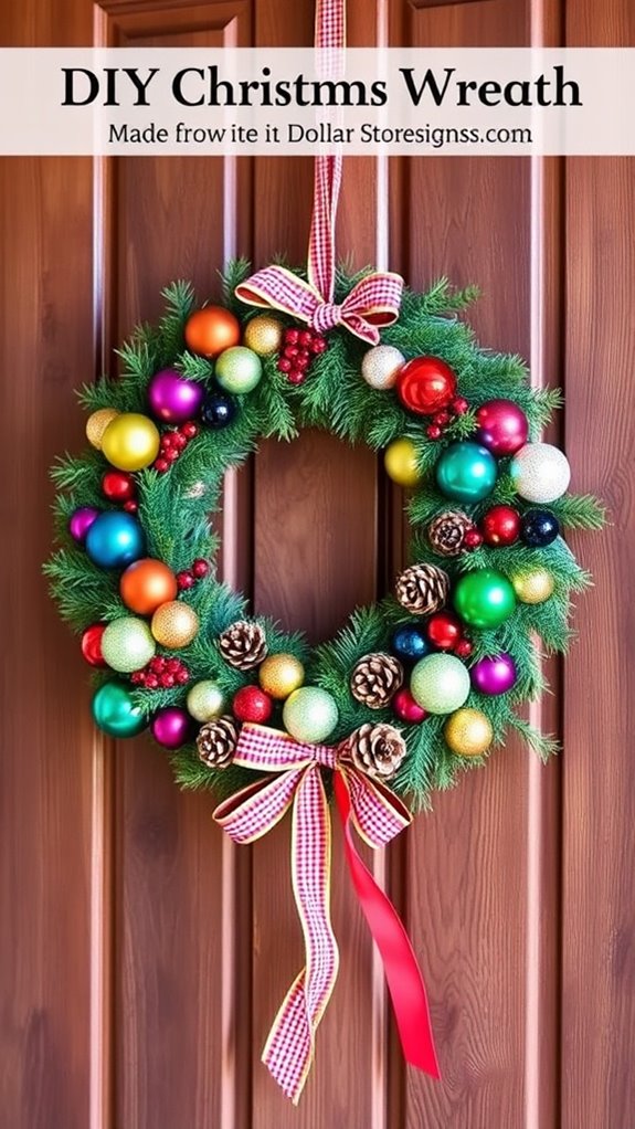 diy festive wreath creation
