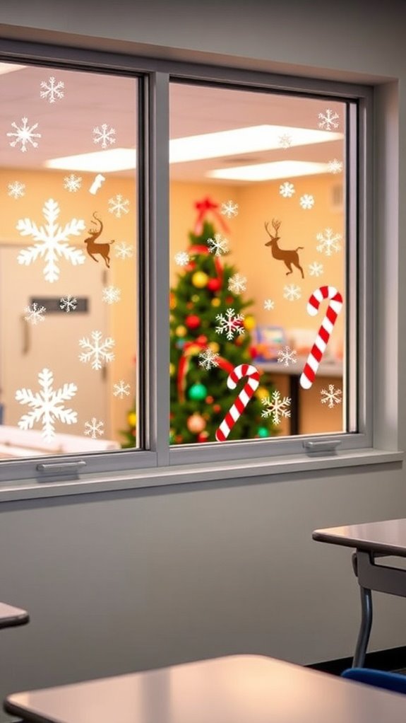 diy holiday window clings
