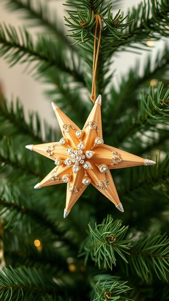 diy pencil star decoration