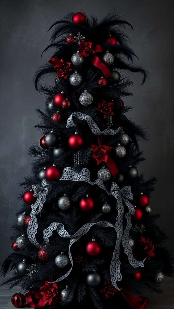 edgy gothic christmas decor