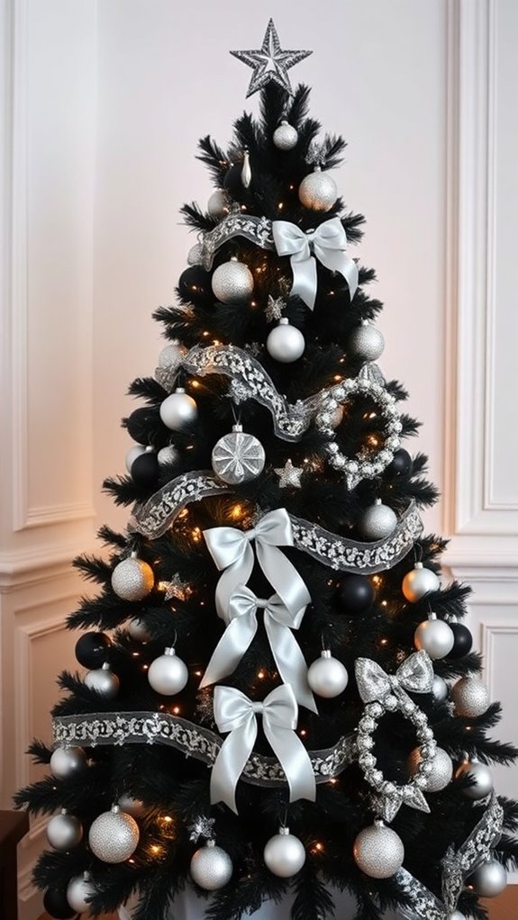 elegant black and white decorations