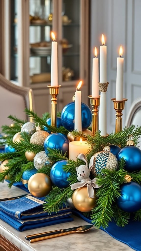 elegant blue and gold