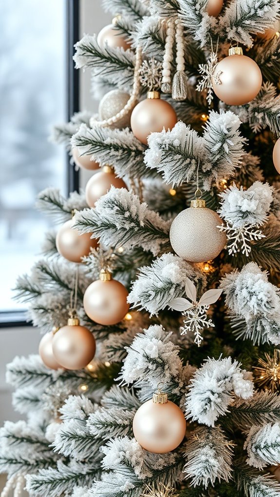 elegant glass and metallic ornaments