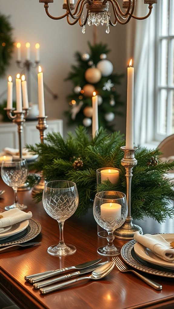 elegant holiday table setting