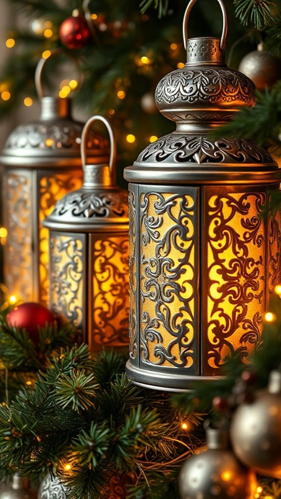 elegant metallic lantern styling