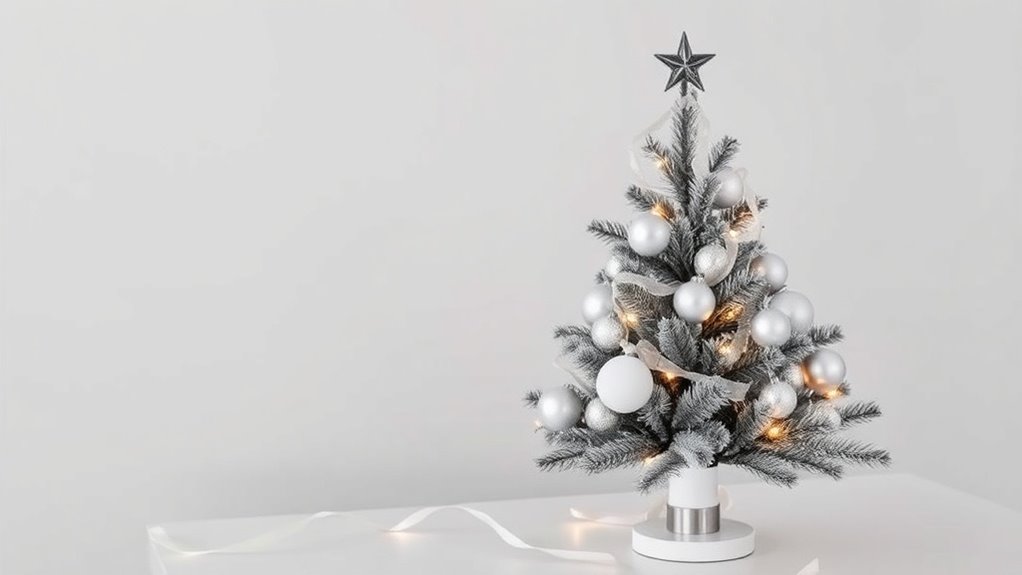 elegant winter tabletop tree