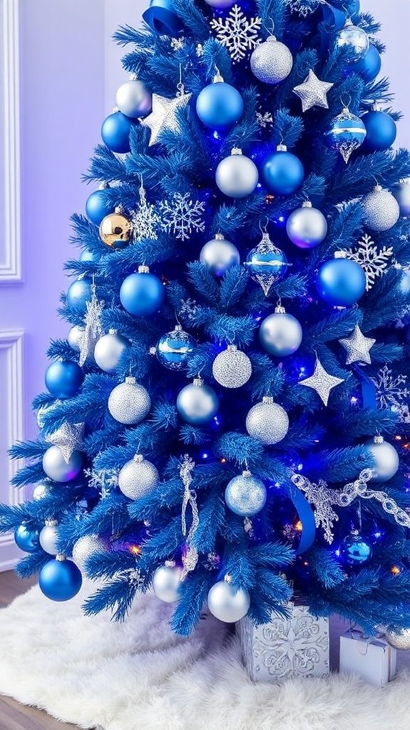 enchanting blue christmas themes
