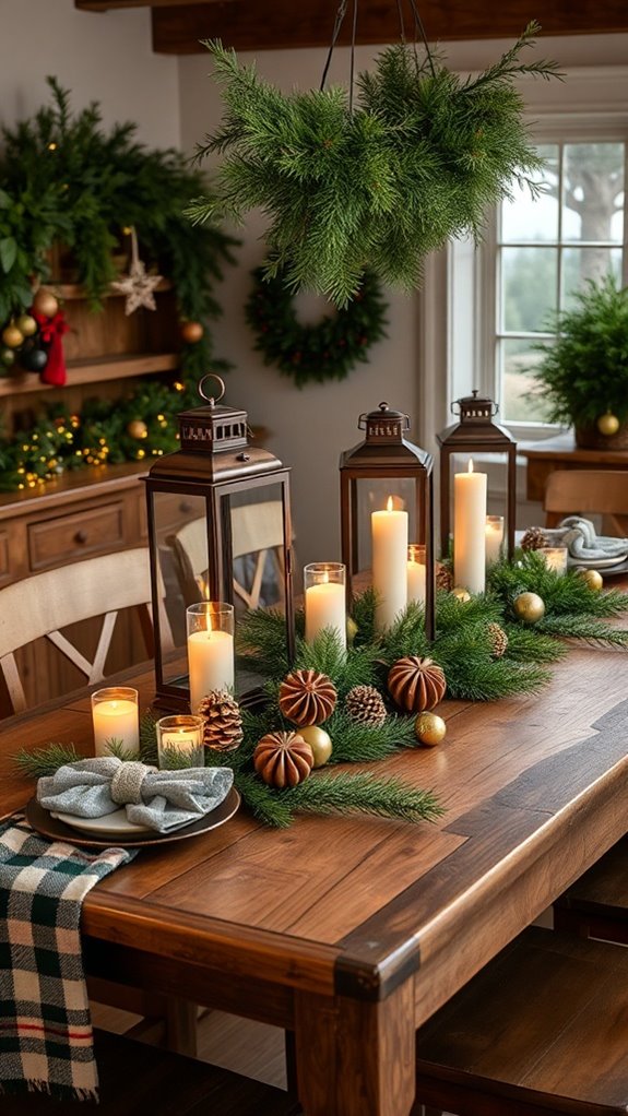 farmhouse christmas table decor