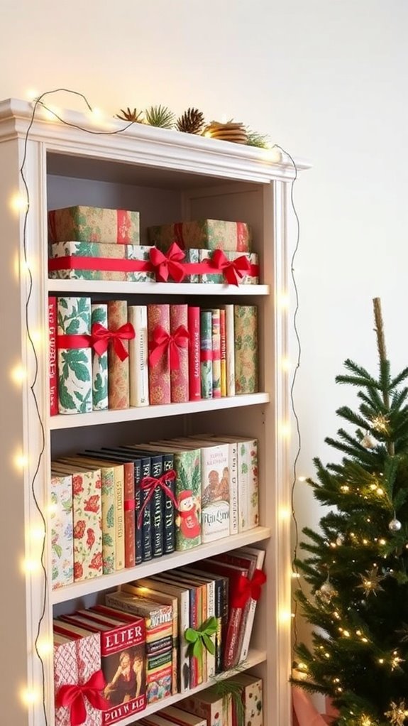 festive book wrapping ideas