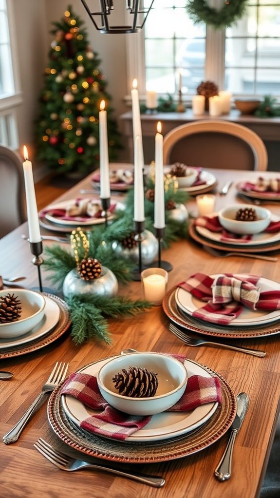 festive dishware table setting