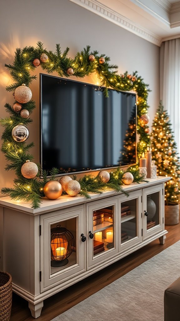 festive display with ornaments