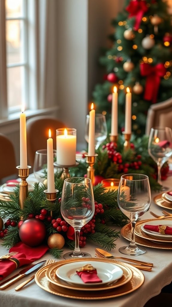festive holiday table decorations