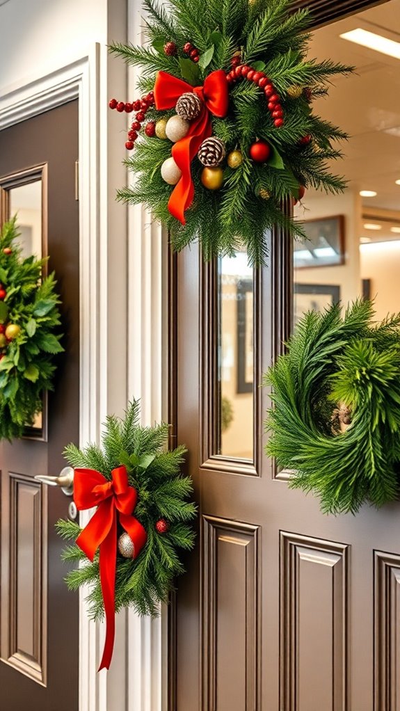 festive holiday wreath decorations
