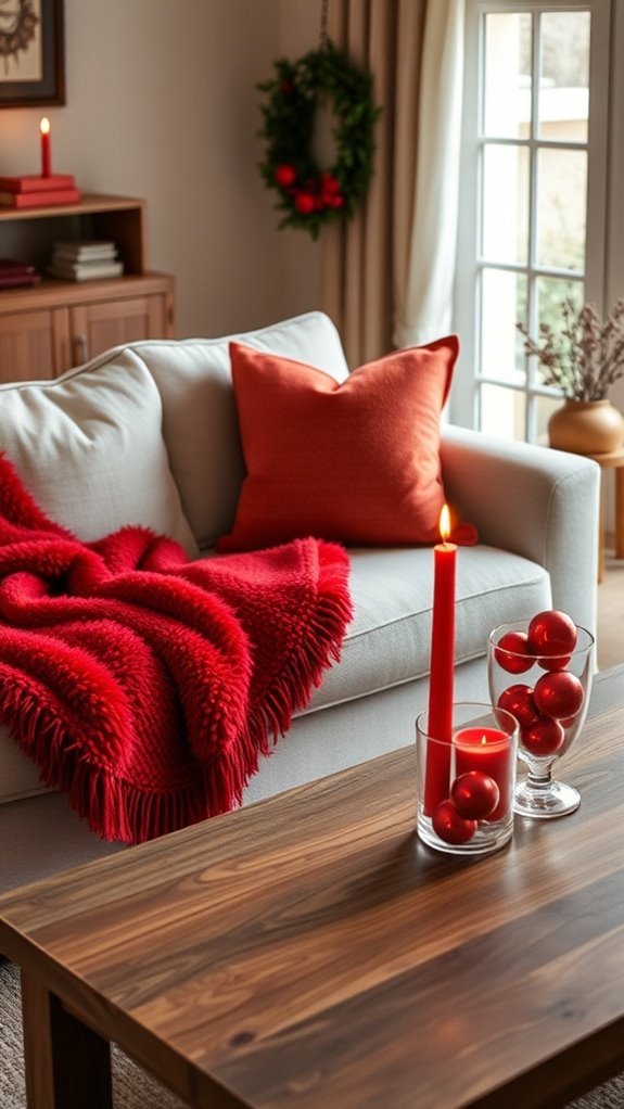 festive red home accents