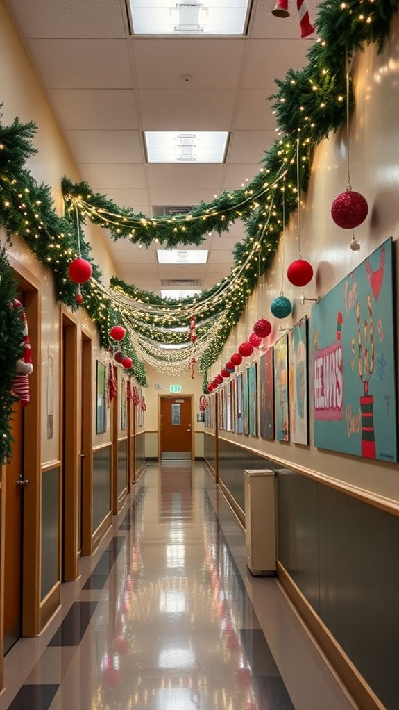 festive school hallway decorations