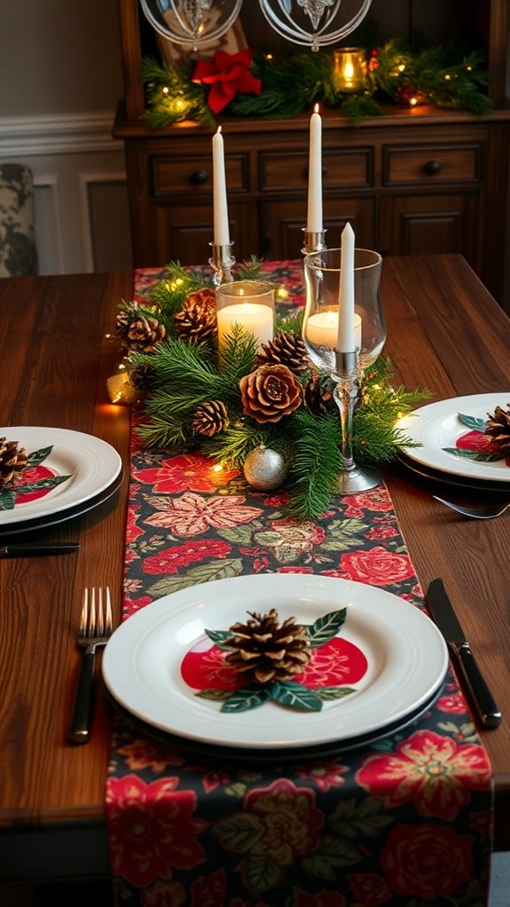 festive table runner selection