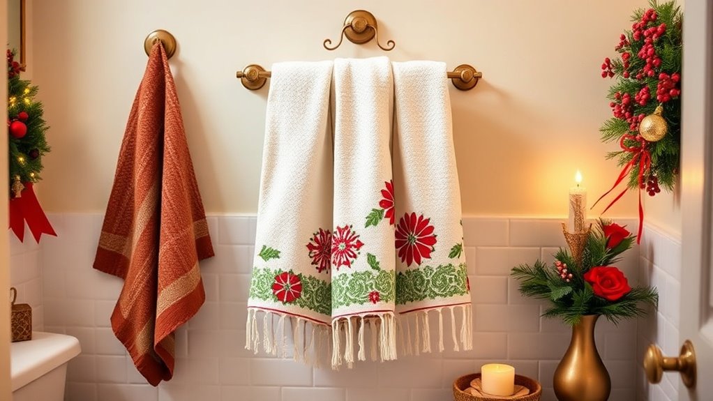 festive towel holiday decoration
