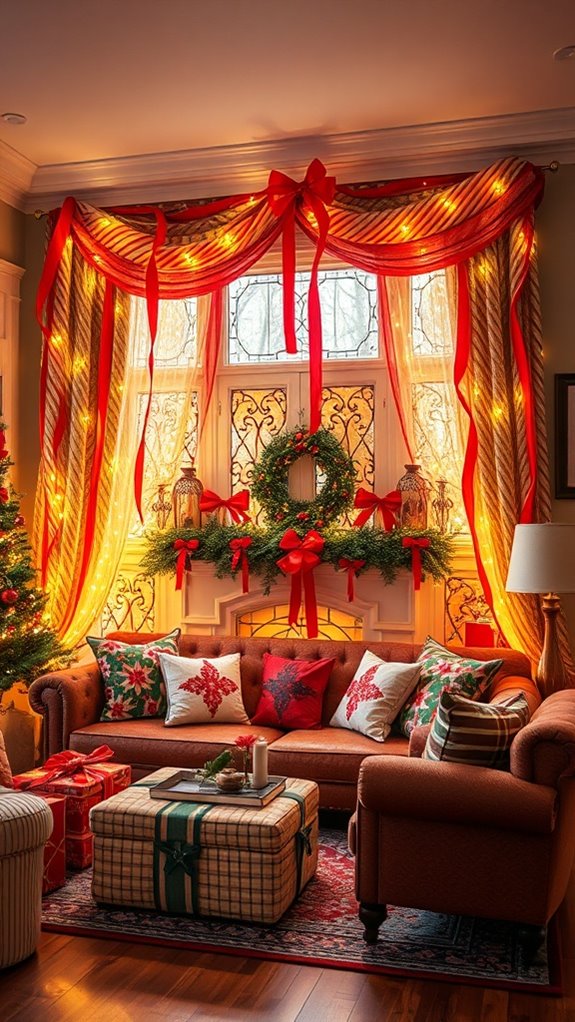 festive wrapping paper decorations