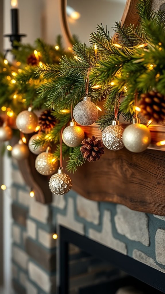 glittery ornaments garland crafting