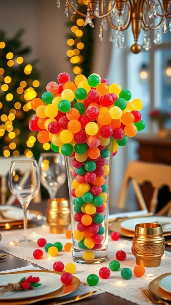 gumdrop centerpiece holiday decor