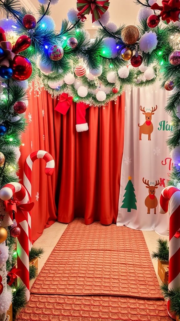 holiday photo booth setup