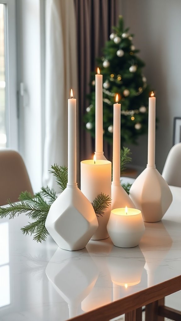 modern geometric holiday decor